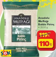 ANADOLU MUTFAĞI BALDO PİRİNÇ 2500 G ANADOLU MUTFAĞI BALDO PİRİNÇ 2500 G